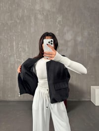 Exer Antrasit Fermuarlı Astarlı Kaşe YelekGausYELEKGU10037