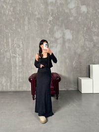 Bagg Antrasit Askılı Elbise Hırka İkili TakımGausELBİSEGU00904093