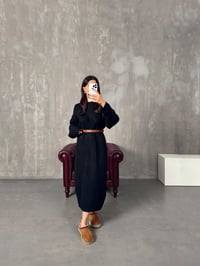 Rage Siyah Yumuşak Triko ElbiseGausELBİSEGU00904029