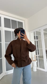 Kahve Kemerli Astarlı Süet Ceket GAUS-02153GAUSJacketsGAUS-02153