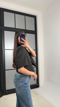 Siyah Kısa Kollu Crop Ceket GAUS-01561GAUSCEKETGAUS-01561