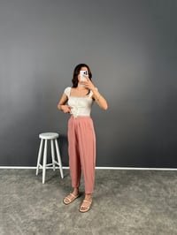 Nien Pudra Tensel Kumaş Şalvar PantolonGausPANTOLONGU008041