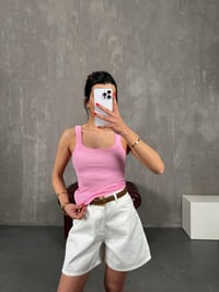 Pembe Askılı Crop Gaus00220GausCROPGU1001504