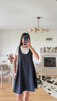 Lacivert Twst Model Kısa Elbise Tshirt İkili Takım GAUS-01613GAUSTAKIMGAUS-01613
