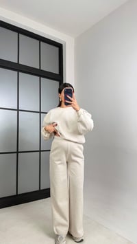 Bej Şardonlu Sweatshirt Eşofman Takım Gaus-01028GAUSTAKIMgaus-01028
