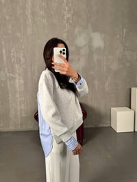 Jona Gri Gömlek Detaylı SweatGausSWEATSHIRTGU00904191