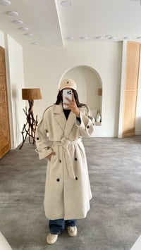 Taş Astarlı Kuşaklı Premium Kaşe Kaban GAUS-00505GAUSKABANGAUS-00505