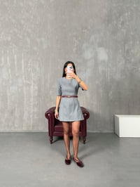 Senita Gri ZR Model Kaşe ElbiseGausELBİSEGU100333