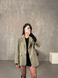 Lenora Haki Astarlı Blazer CeketGausCEKETGU100383