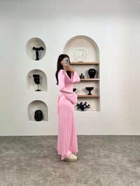 Jita Pembe Bağlamalı Triko ElbiseGausELBİSEGU0090346
