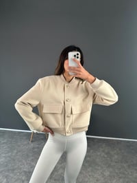 RD Bej Bomber Kaşe CeketGausCEKETGU002630