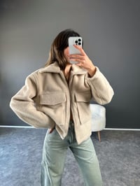 Taş Yumuşak Kaşe Önü Cepli Ceket GausCEKETGU002933