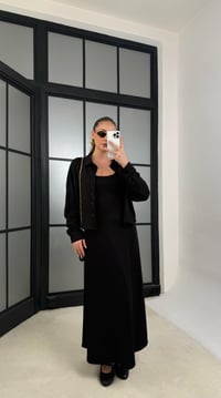 Siyah Gömlek Elbise İkili Modal Kumaş Takım GAUS-01218GAUSTAKIMGAUS-01218