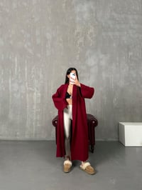 Algis Bordo Oversize Uzun HırkaGausHIRKAGU100490