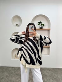 VZN Zebra Desenli Alt Fırfırlı KazakGausKAZAKGU00903671
