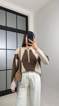 Bej Baklava Desenli Kazak GAUS-01123GAUSKAZAKGAUS-01123