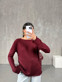 Nebra Bordo MD Muadil İnce TrikoGausTRİKOGU100668