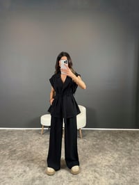 Liu Siyah Zr Model Yelekli İkili TakımGausELBİSEGU004436