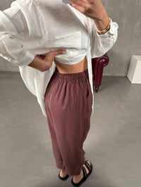 Orfi Bordo Çımalı Tensel Şalvar PantolonGausPANTOLONGU100719