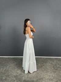 Sorbs Beyaz İp Askılı Uzun ZR Model ElbiseGausELBİSEGU008536