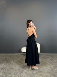 Bong Siyah Sırt Bağlamalı ElbiseGausELBİSEGU004671