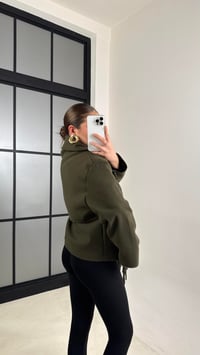 Haki Püskül Detaylı Astarlı Kaşe Ceket GAUS-00622GAUSCEKETGAUS-00622