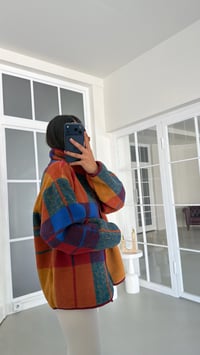Çok Renkli Ekose Desenli Fermuarlı Polar Sweatshirt GAUS-01912GAUSالسويت شيرت GAUS-01912
