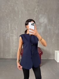 Bonar Lacivert Düğmeli Astarlı YelekGausYELEKGU100422