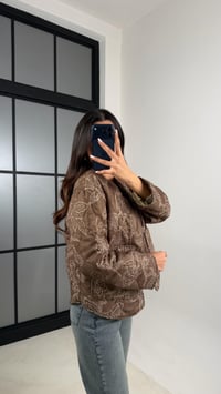 Haki Etnik Desenli Astarlı Kapitone Mont GAUS-00596GAUSMONTGAUS-00596