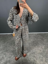 Leos Leopar Desenli Gömlek Pantolon TakımGausTAKIMGU008405