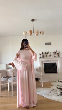 Pembe Yumuşak Dokulu Likralı 3'lü Premium Takım GAUS-01494GAUSTAKIMGAUS-01494