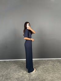 Nore Antrasit Modal Kumaş Rahat Dokuma Kısa Kol Tshirt Pantolon TakımGausTAKIMGU008716
