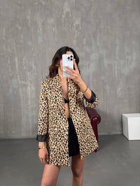 Liyora Leopar Desenli Astarlı Blazer CeketGausCEKETGU100893