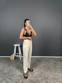 Fortuo Ekru Gold Düğmeli Premium Pantolon GausPANTOLONGU008269