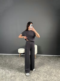 Ulya Antrasit Premium Modal Kumaş İkili TakımGausTAKIMGU004570