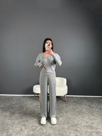 Gri Simli Triko İkili TakımGausTAKIMGU004291