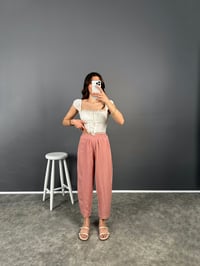 Nien Pudra Tensel Kumaş Şalvar PantolonGausPANTOLONGU008041