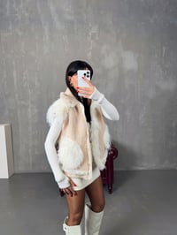 Soleta Taş Yumoş Püskül Detaylı Peluş CeketGausCEKETGU00904307