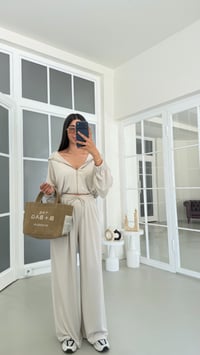 Taş Kapüşonlu Hırka Beli Lastikli Pantolon İkili Takım GAUS-01901GAUSTAKIMGAUS-01901
