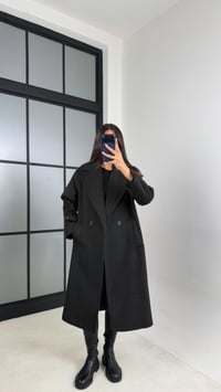 Siyah MD Muadil Astarlı Kaşe Kaban GAUS-00613GAUSKABANGAUS-00613