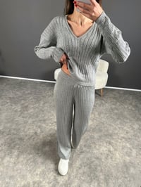 Gri Simli Triko İkili TakımGausTAKIMGU004291