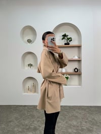 Anabel Bej Kemerli Orta Boy Astarsız TrençkotGausKABANGU00903537