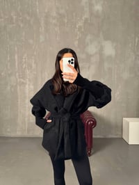 Nairo Siyah Buklet Astarlı Kuşaklı KabanGausKABANGU00904166