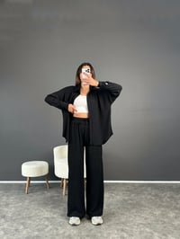 Samira Siyah Yumuşak Fitilli İkili TakımGausTAKIMGU002552