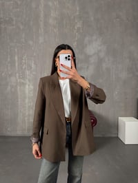 Vena Kahve Astarlı Vatkalı Blazer CeketGausCEKETGU100545