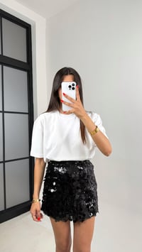 Siyah Pul Detaylı Mini Etek Gaus00695GausETEKGU1002608