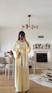Sarı Yumuşak Dokulu Likralı 3'lü Premium Takım GAUS-01494GAUSSuitsGAUS-01494