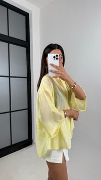 Sarı Çiçek Desenli Tencel Gömlek Gaus00544GausGÖMLEKGU1002272