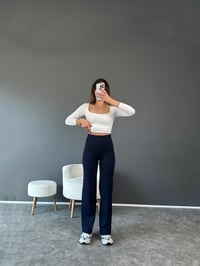 Aris Lacivert  Şardonlu Fitilli PantolonGausPANTOLONGU002550