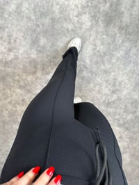 Maso Siyah Bel Detaylı Çımalı Likralı Pantolon GausPANTOLONGU004344